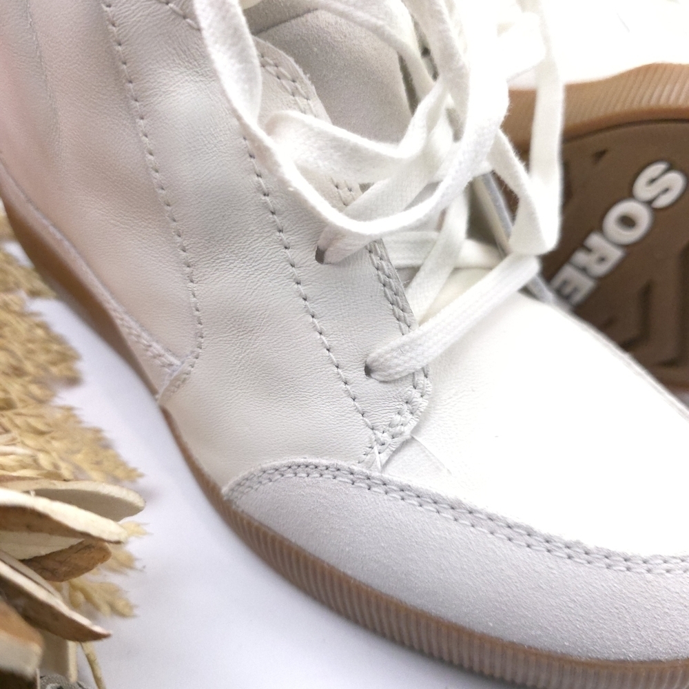 Sorel Women's White High-Top Wedge Sneakers Sz 9.5 - Picture 9 of 14